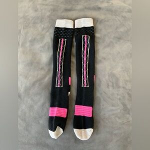 Black and Pink Knee-High Socks